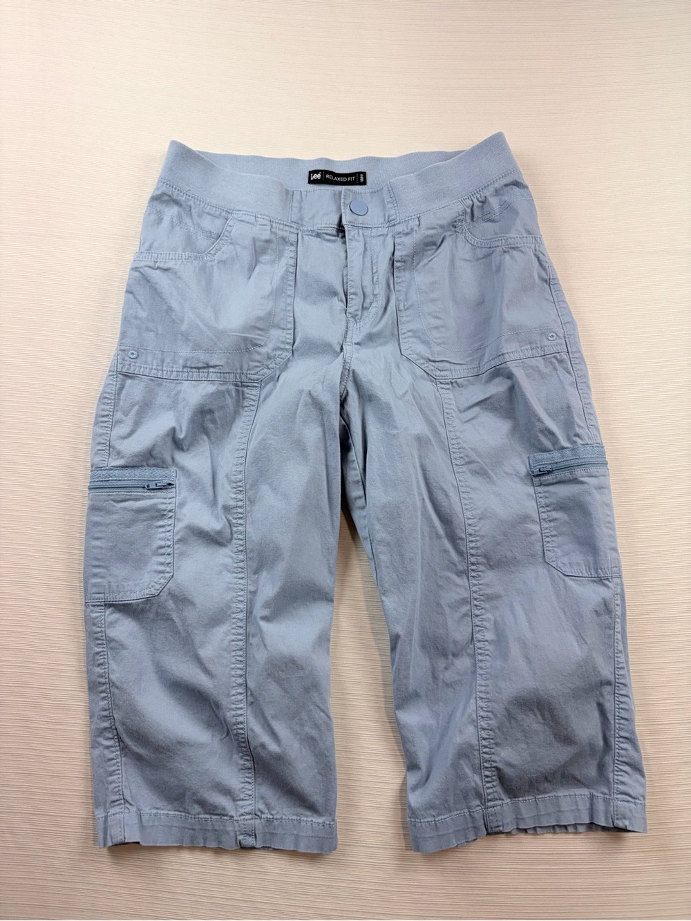 Lee Light Blue Women’s Cargo Shorts Size M